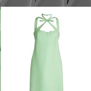 Gucci Sweetheart-neck Short Dress Bow Green